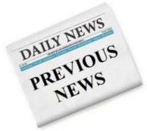 Image of a newspaper with headlines Previous news 