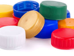 Multi coloured bottle tops image