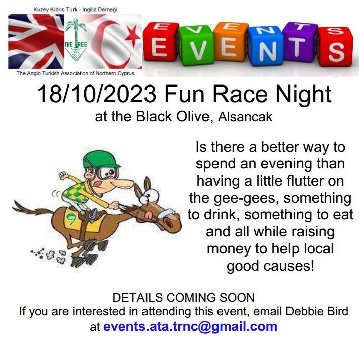 Image 18/10/2023 
Fun Race Night food available
