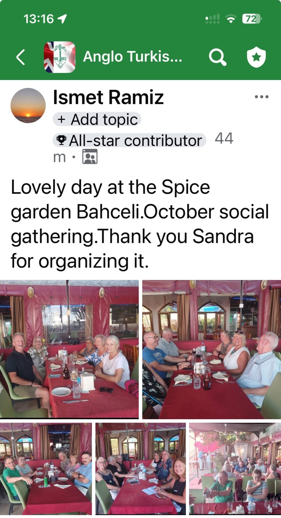 Oct Social gathering